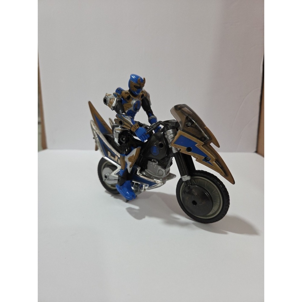 Power Rangers Ninja Storm Blue Ranger Thunder Hurricanger Motorcycle Bandai 2002